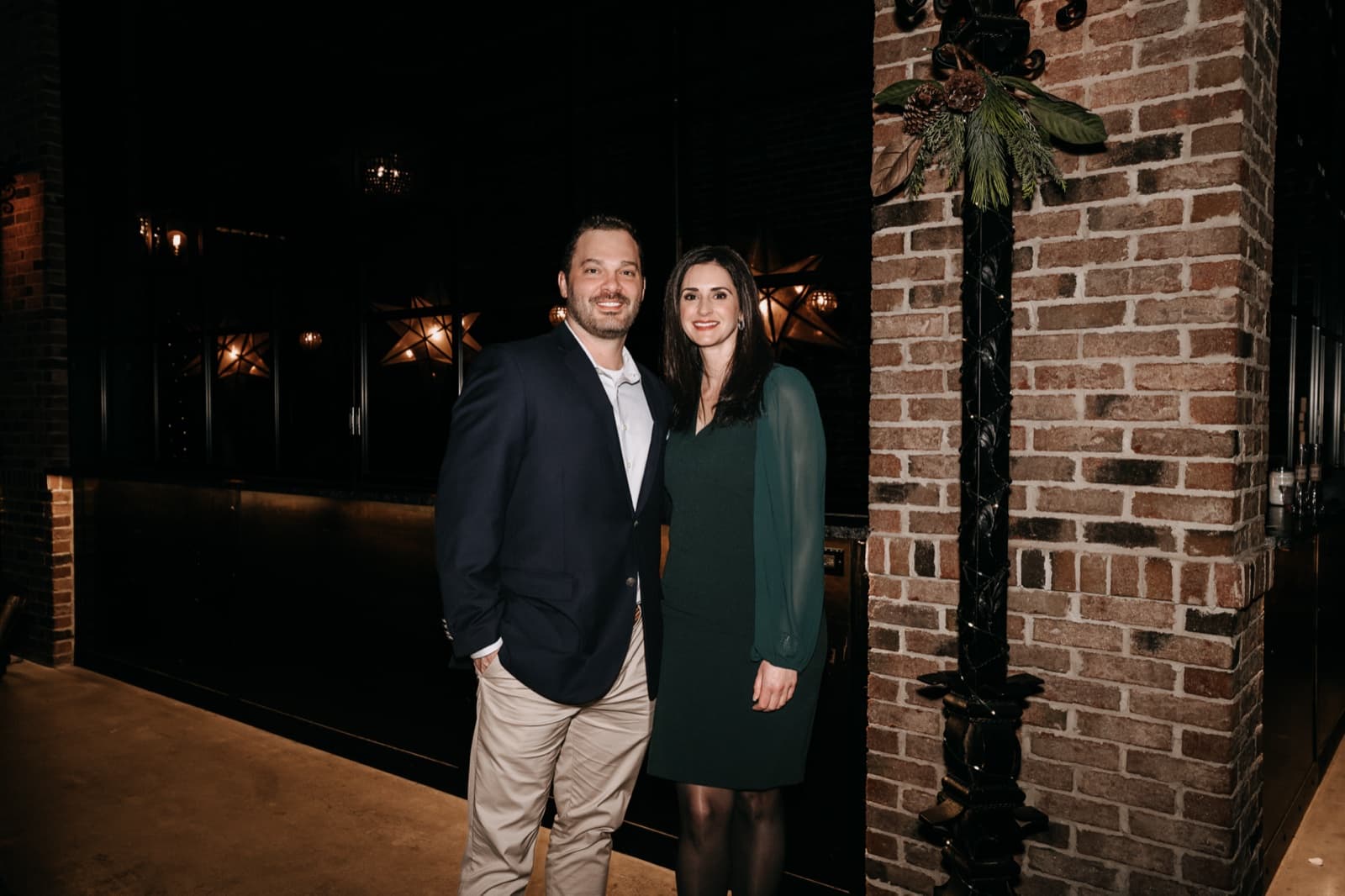 Laura and Nicholas dressed up for an evening out
